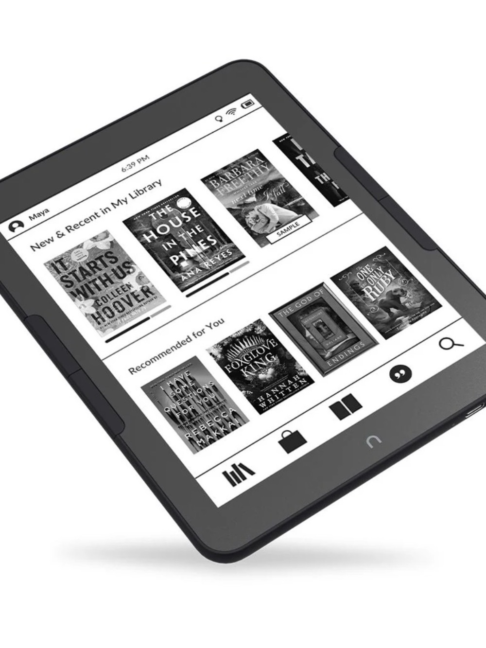 Nook Glowlight 4 Plus Barnes & Noble eBook Reader - Black - Includes Case